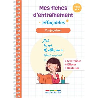 Mes fiches d’entraînement effaçables - Conjugaison