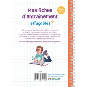Mes fiches d’entraînement effaçables - Conjugaison