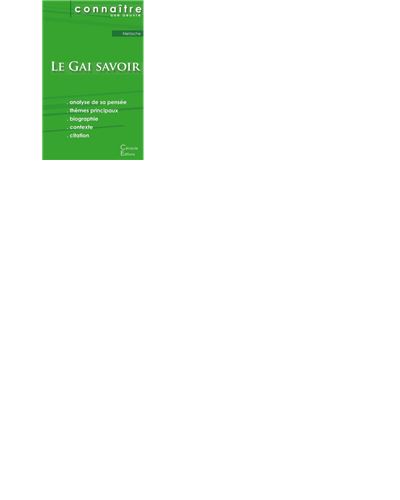 Fiche de lecture Le Gai savoir de Nietzsche (Analyse philosophique de référence et résumé complet)