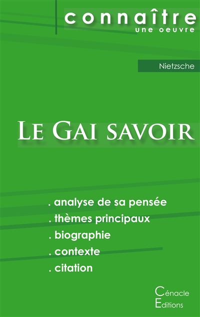 Fiche de lecture Le gai savoir de Nietzsche