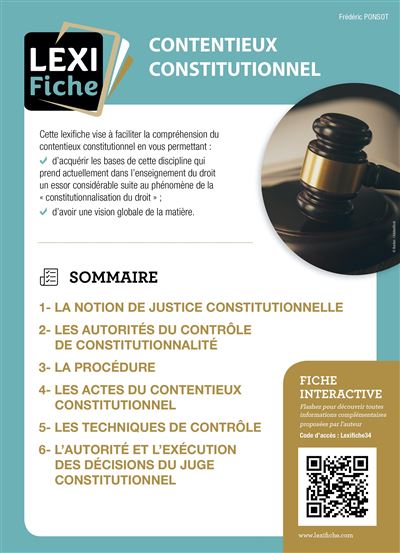 Contentieux constitutionnel - Frédéric Ponsot - broché