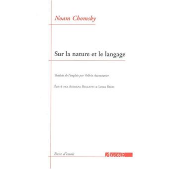 Sur la nature et le langage broch Noam Chomsky Livre tous