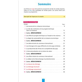 Objectif BAC Fiches détachables Spécialité SES tle