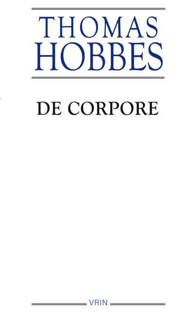De corpore - Thomas Hobbes - broché