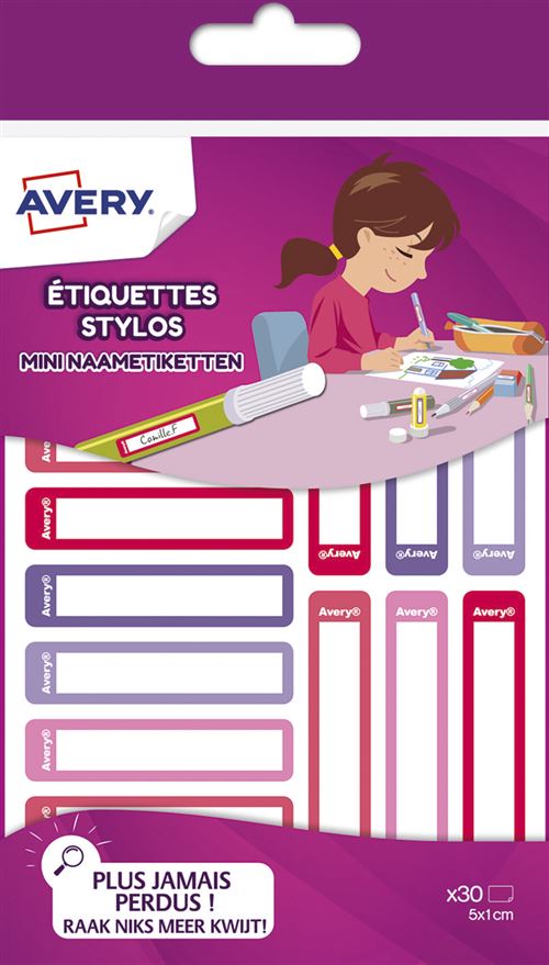 AVERY BL 30 ETIQ STYLO ROSE/ROUGE