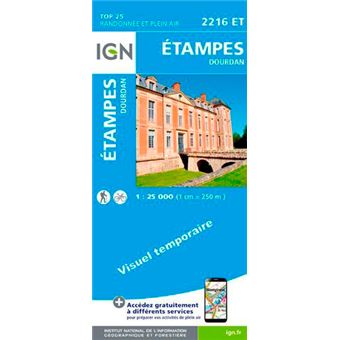 Etampes Dourdan Echelle 1 25 000 Top 25 2216 Est Broche Collectif Achat Livre Fnac