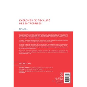 Exercices de fiscalité des entreprises