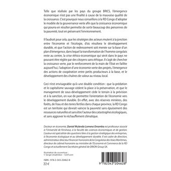 Gouvernance verte et émergence économique en République démocratique du Congo