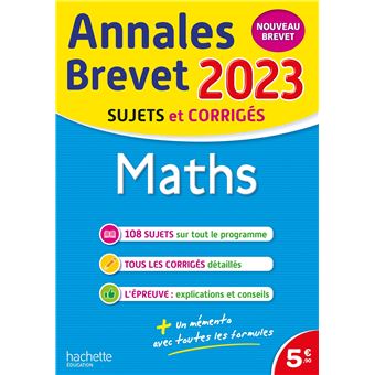 Annales BREVET 2023 - Maths