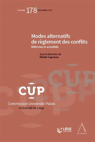Modes alternatifs de reglement des conflits - Olivier Caprasse - broché