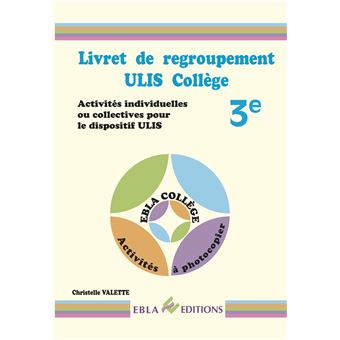 Livret de regroupement ULIS Collège 3e