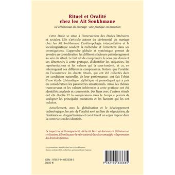 Rituel et oralité chez les Ait Soukhmane