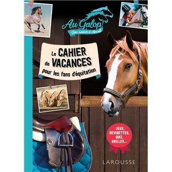 Cahier de vacances AU GALOP pour les fans d'équitation