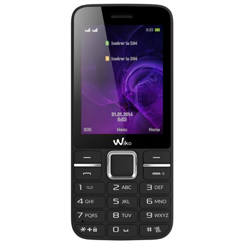 WIKO T&eacute;l&eacute;phone mobile  Kar3, Double SIM, Noir 