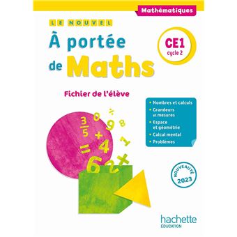 Le nouvel A portée de maths CE1 - Fichier élève