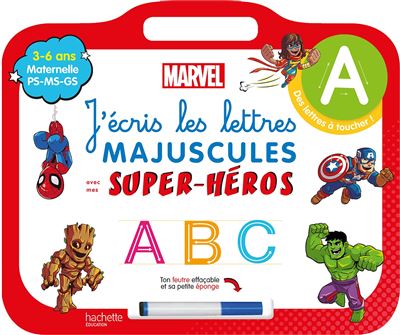 Disney - Mes super-héros Marvel - Ardoise J'écris les lettres majuscules  (3-6 ans)