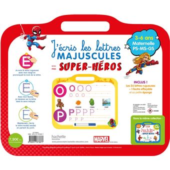 Disney - Mes super-héros Marvel - Ardoise J'écris les lettres majuscules  (3-6 ans)