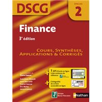 Finance Epreuve 2 DSCG - Manuel applications et corrigés - 2016 - 2012