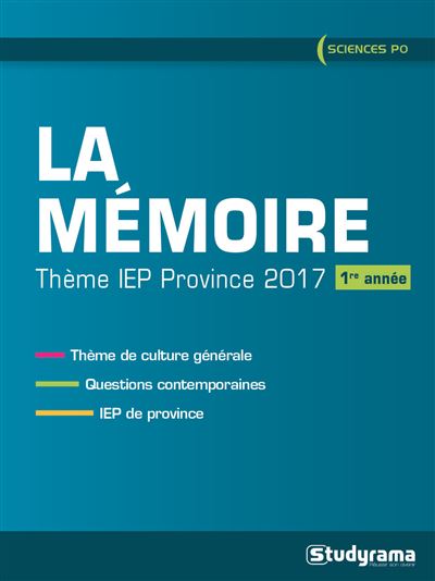 La mémoire, Thème IEP province 1ère année