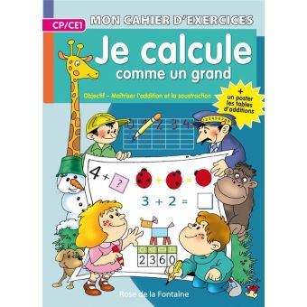 Je calcule comme un grand avec un poster éducatif "Les tables d'addition"