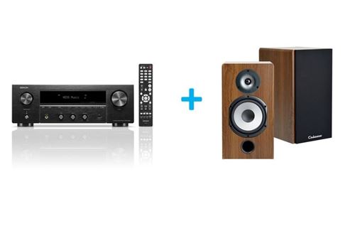 Amplificateur Hi-Fi Denon Dra-900H Noir + Une Paire D’Enceintes Bibliothèque Cabasse Antigua Mt32/2 Edition Spéciale Noyer