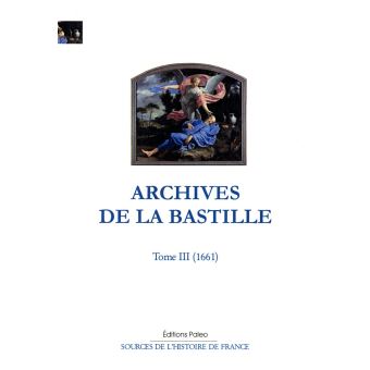 Archives de la Bastille 1661