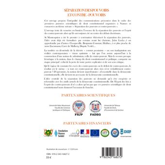 Séparation des pouvoirs et contre-pouvoirs