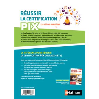 Réussir sa certification PIX (niveaux 4-5) - 2023