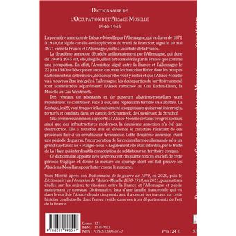 Dictionnaire de l'Occupation de l'Alsace-Moselle