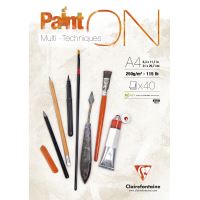 TEKENBLOK PAINT ON A4 210X297 250GR - 40BL - WIT