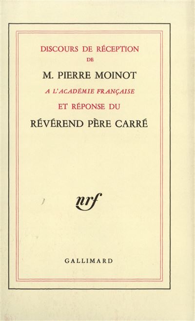 Discours de réception à l'Académie française