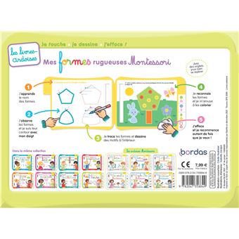 Les livres-ardoises - Mes formes rugueuses Montessori