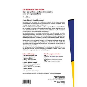 La note aux concours