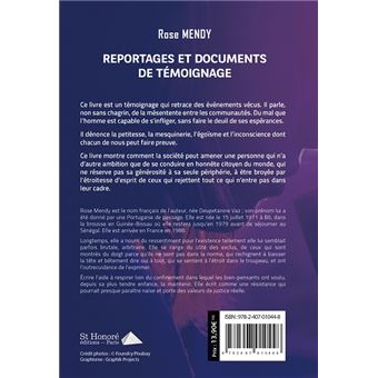 Reportages et documents de témoignage
