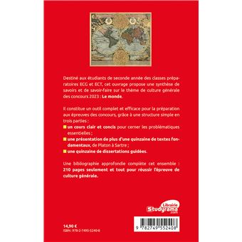 Le monde, Thème de culture générale HEC 2023