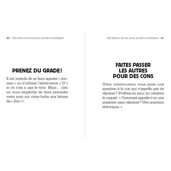 Petit livre de 150 idées à la con pour paraître intelligent