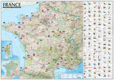 Carte France, attractions touristiques