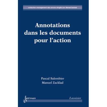 Annotations dans les documents pour l'action