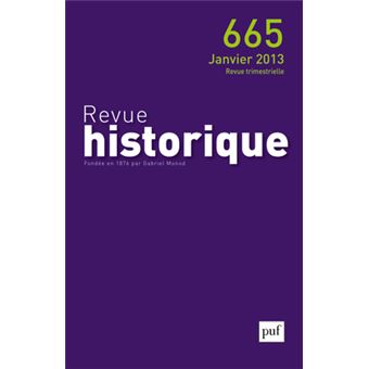 Revue historique 2013