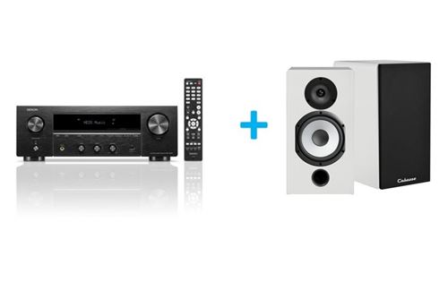 Amplificateur Hi-Fi Denon Dra-900H Noir + Une Paire D’Enceintes Bibliothèque Cabasse Antigua Mt32/2 Blanc Mat