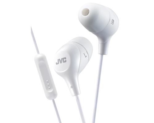 Ecouteurs intra-auriculaires JVC Marshmallow avec télécommande et microphone Blanc