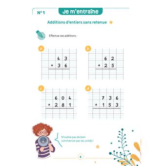 Mes fiches d’entraînement effaçables - Additions posées