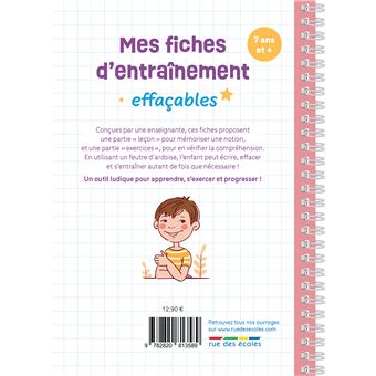 Mes fiches d’entraînement effaçables - Additions posées