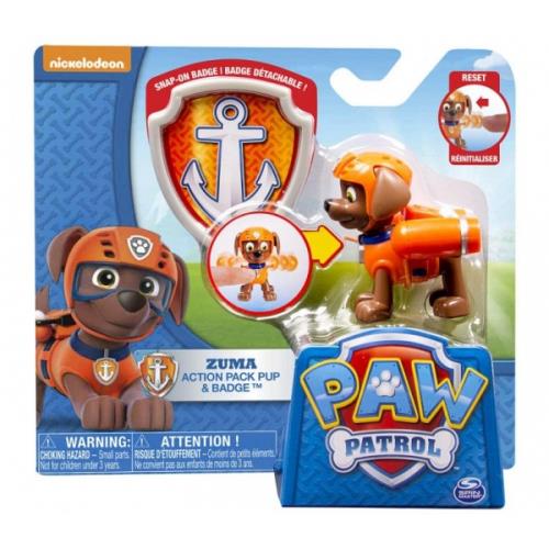 PAW Patrol, Mighty Pups Super PAWs, Figurine Ruben avec sac à dos  transformable, pour les enfants à partir de 3 ans