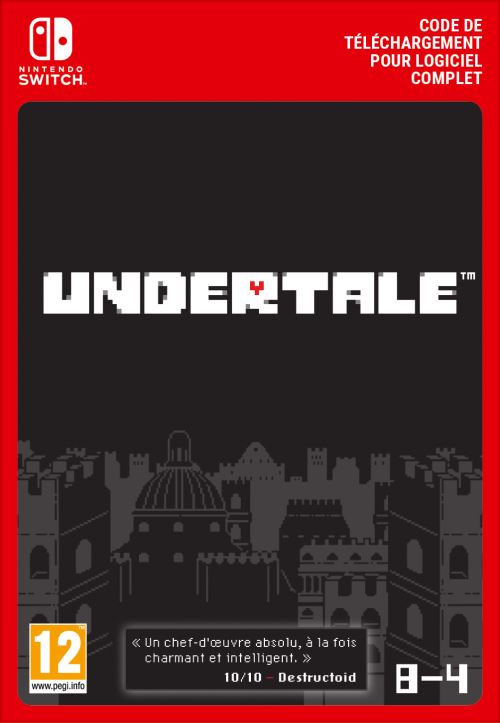 Pochette avant du jeu Code de téléchargement Undertale Nintendo Switch