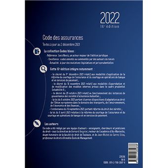 Code des assurances 2022