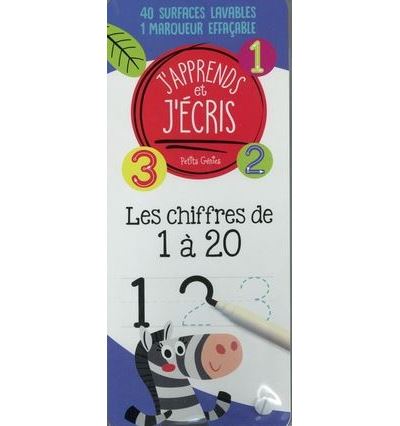 J'apprends et j'écris les chiffres 1 à 20