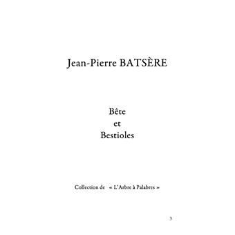 Bête et bestioles