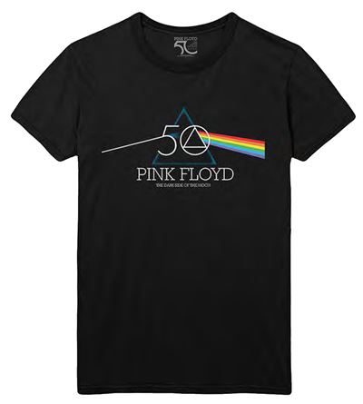 T-Shirt Pink Floyd 50th Prism Logo Unisex Noir