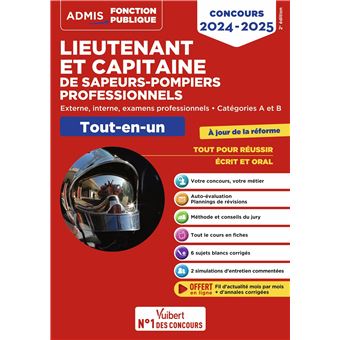 Concours Lieutenant et Capitaine de sapeurs-pompiers professionnels - Catégories A et B - Tout-en-un